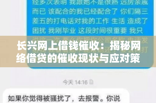 长兴网上借钱催收：揭秘网络借贷的催收现状与应对策略