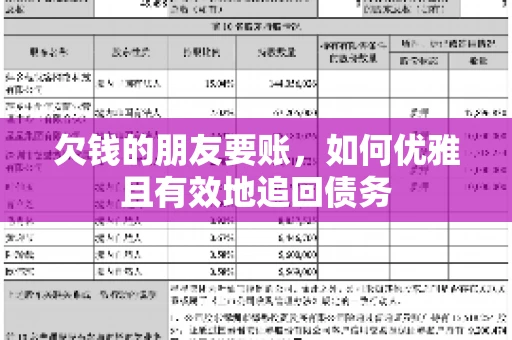 欠钱的朋友要账，如何优雅且有效地追回债务
