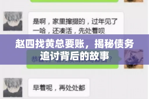 赵四找黄总要账,揭秘债务追讨背后的故事 赵四找黄总要账,揭秘债务追讨背后的故事