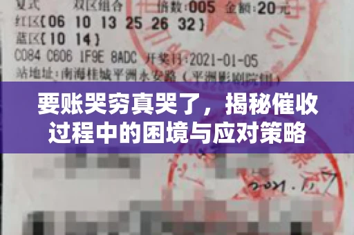 要账哭穷真哭了，揭秘催收过程中的困境与应对策略