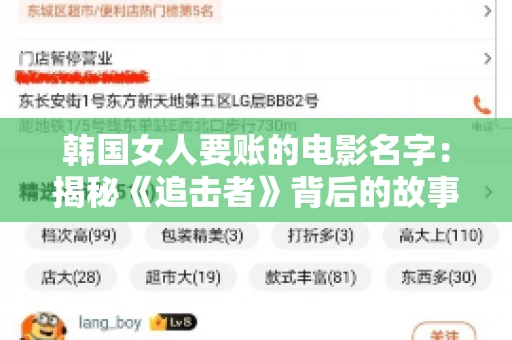 韩国女人要账的电影名字：揭秘《追击者》背后的故事