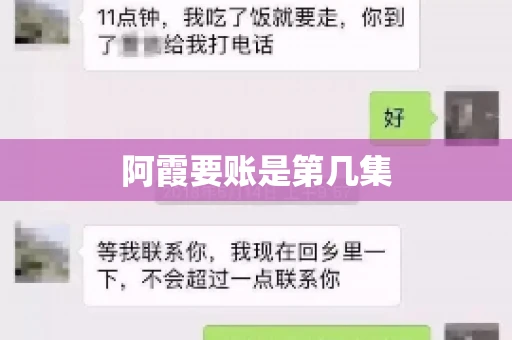 阿霞要账是第几集 阿霞要账是第几集