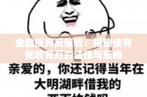 金融债务反催收：揭秘债务催收背后的法律与策略