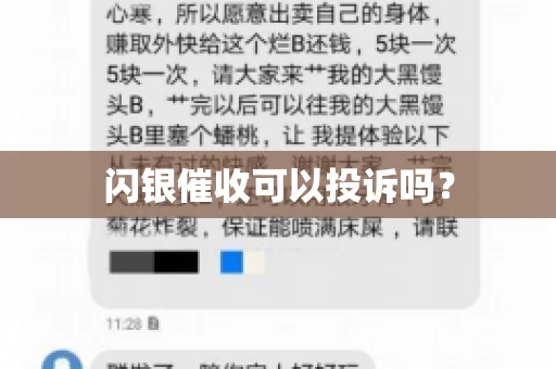 闪银催收可以投诉吗？