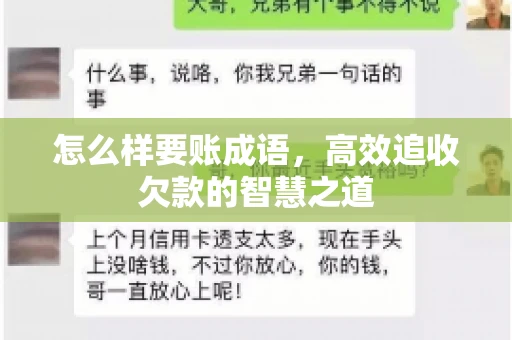 怎么样要账成语，高效追收欠款的智慧之道